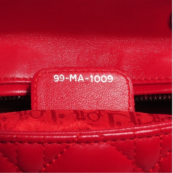 Christian Dior Lambskin Cannage Large Lady Dior Red - Picture 6 of 6